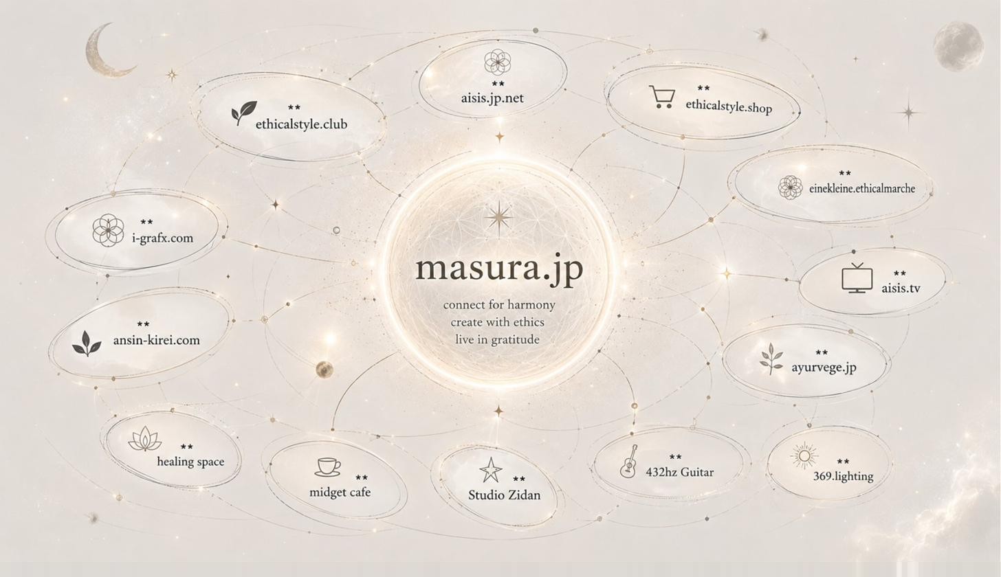 masura.jp ブレインマップ — 各エシカル事業のつながりを星座のように表した図